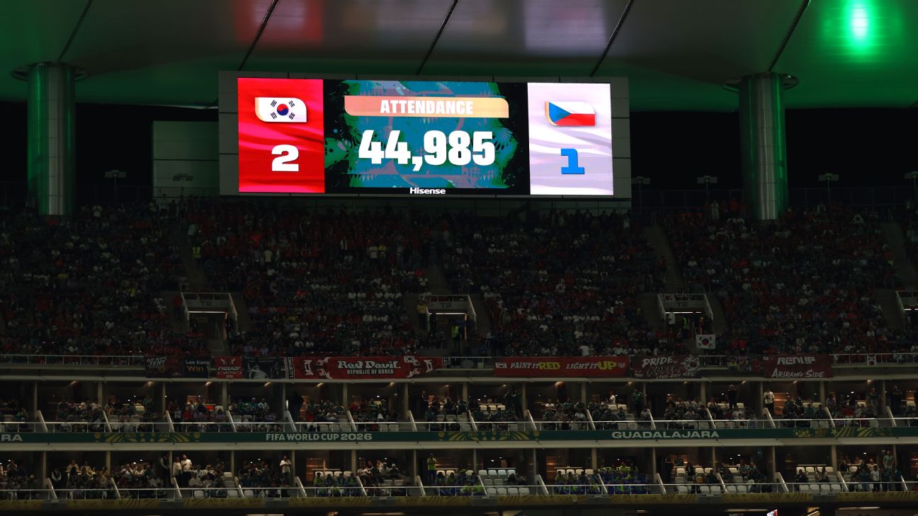 韩国对捷克世界杯赛事上座数据引争议 FIFA 为四万四千余人数据辩护